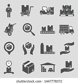 Factory Icons Stock Vector (Royalty Free) 142085569