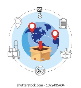 delivery boxes package service around the world