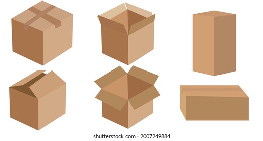 delivery boxs, simple icon set, eps 10