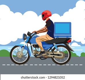Delivery Boy and Bike