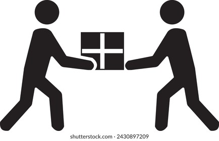 Icono de repartidor, icono de entrega de mensajería rápida para diseño web, logística de servicio de envío. Concepto de entrega