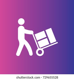 Delivery boy icon illustration isolated vector sign symbol