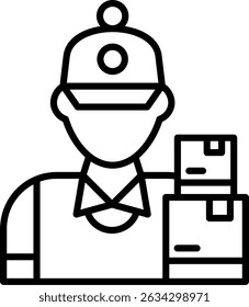 Vector de diseño de iconos creativos Nuevos de Delivery Boy