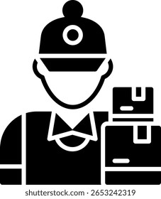 Delivery Boy New Creative Icon Design Vector