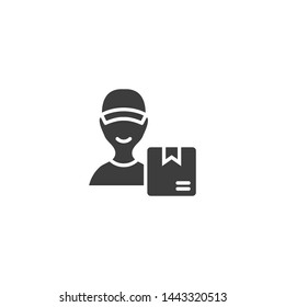 Delivery Boy vector glyph style icon
