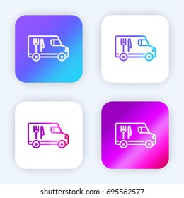Delivery bright purple and blue gradient app icon