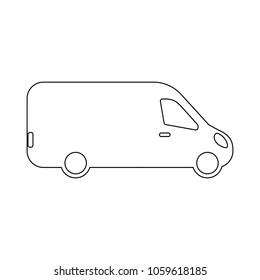 delivery bus icon for delivery service. flat icon