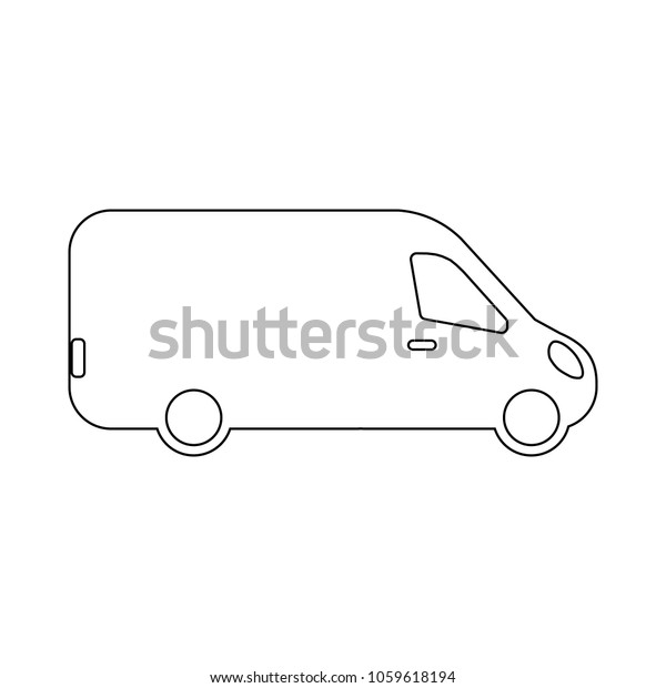 delivery bus\
icon for delivery service. flat\
icon