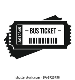 Delivery bus ticket icon. Simple illustration of Delivery bus ticket vector icon for web design isolated on white background