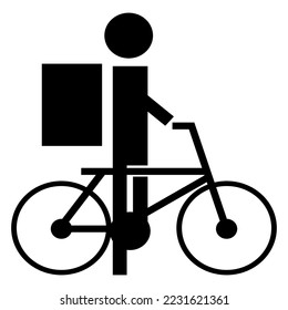 delivery by bike icon. Simple element illustration. delivery by bike concept symbol design from Delivery collection. 