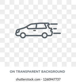 Delivery by car icon. Delivery by car design concept from Delivery and logistic collection. Simple element vector illustration on transparent background.
