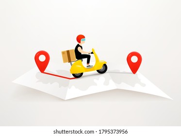 Entrega por concepto de vector de scooter