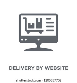 Delivery by Website icon. Delivery by Website design concept from Delivery and logistic collection. Simple element vector illustration on white background.