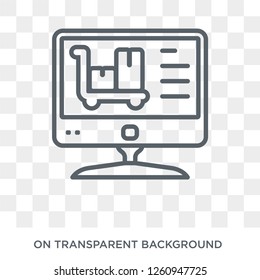 Delivery by Website icon. Delivery by Website design concept from Delivery and logistic collection. Simple element vector illustration on transparent background.