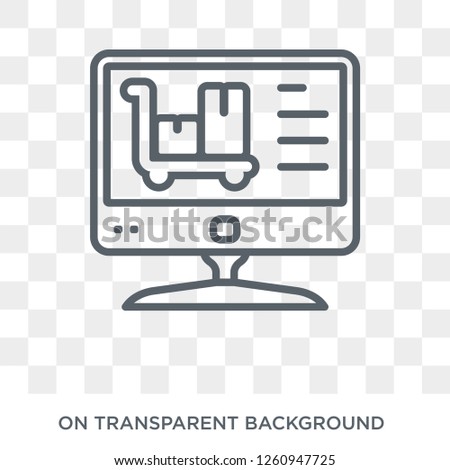 Delivery by Website icon. Delivery by Website design concept from Delivery and logistic collection. Simple element vector illustration on transparent background.