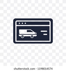 Delivery by Website transparent icon. Delivery by Website symbol design from Delivery and logistic collection.