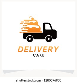Delivery Cake Logo Template Design Vector Inspiration. Icon Design