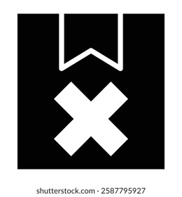 Delivery Cancel Vector Glyph Icon Vector Design