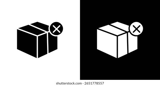 Icono de entrega cancelada de un Vector de estilo plano