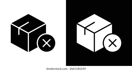 Delivery cancelled icon of a flat style vector