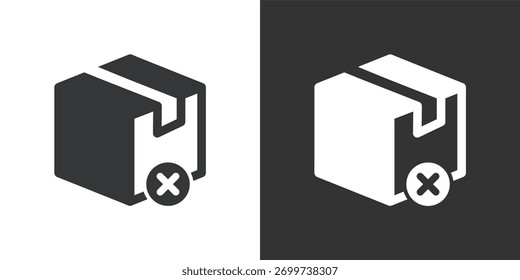 Delivery Cancelled icon. Solid glyph series icon