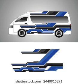Lieferwagen Fracht Van Abziehbild Design Vektor