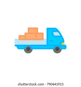 Delivery car flat icon