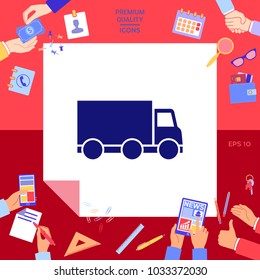 Delivery car icon