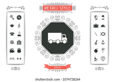 Delivery car icon