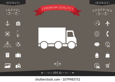 Delivery car icon