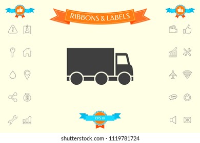 Delivery car icon
