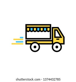 delivery car icon- Editable delivery car vector icon for website or mobile.