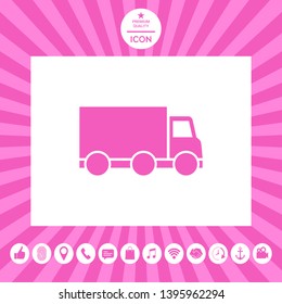 Delivery car icon. Element for your design