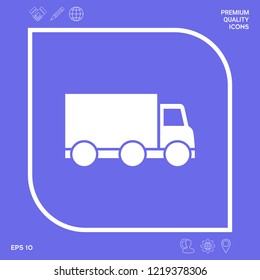 Delivery car icon. Graphic elements for your design