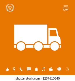 Delivery car icon. Graphic elements for your design