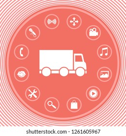 Delivery car icon. Graphic elements for your design