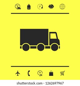 Delivery car icon. Graphic elements for your design