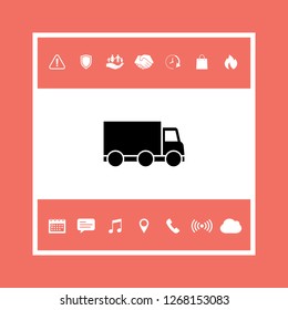 Delivery car icon. Graphic elements for your design
