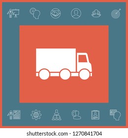 Delivery car icon. Graphic elements for your design