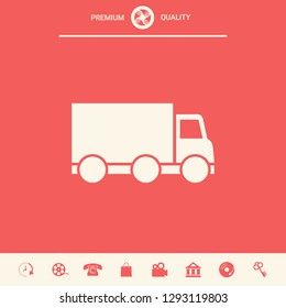 Delivery car icon. Graphic elements for your design
