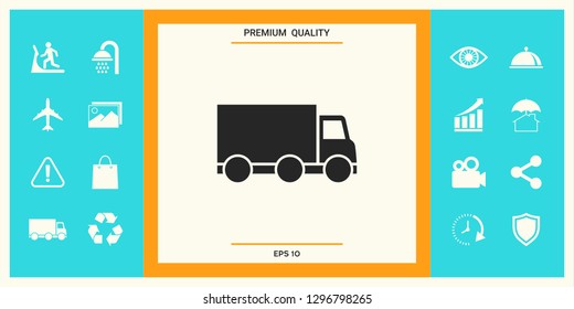 Delivery car icon. Graphic elements for your design
