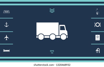 Delivery car icon. Graphic elements for your design