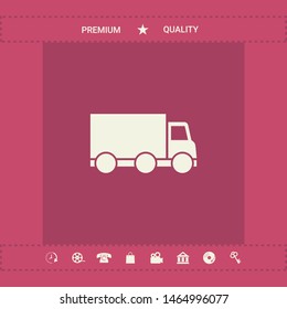 Delivery car icon. Graphic elements for your design