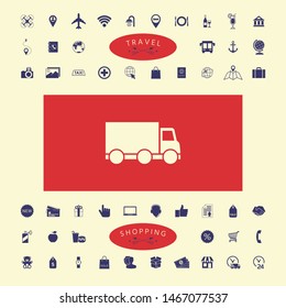 Delivery car icon. Graphic elements for your design