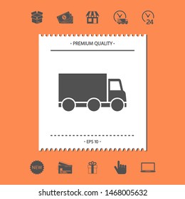 Delivery car icon. Graphic elements for your design