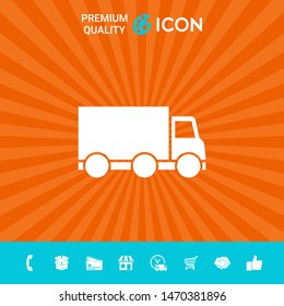 Delivery car icon. Graphic elements for your design