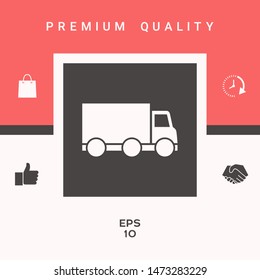Delivery car icon. Graphic elements for your design