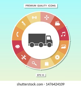 Delivery car icon. Graphic elements for your design