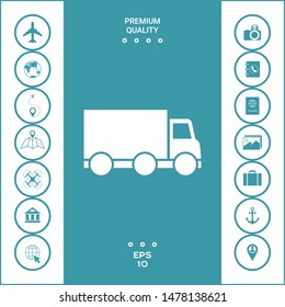 Delivery car icon. Graphic elements for your design