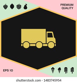 Delivery car icon. Graphic elements for your design